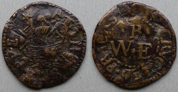 Crutched Friars (Mark Lane), W B (E) AT THE SHIPPE farthing